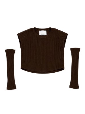 LULU BY MISS GRANT: Tops & Débardeurs - Top - Marron