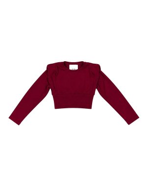 LULU BY MISS GRANT: Pull col rond - Pull Col Rond - Rouge Brun