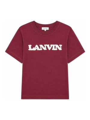 LANVIN: Tシャツ - Tシャツ - ダークレッド