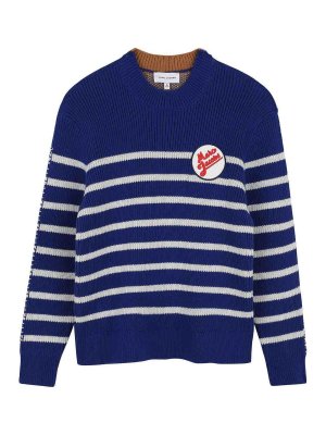 MARC JACOBS: Strickpullover mit Rundhalsausschnitt - Rundhalspullover - Blau
