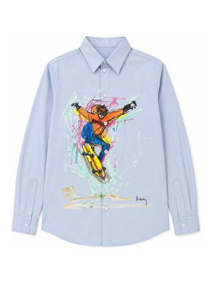 Marni: Chemises - Chemise - Bleu Clair