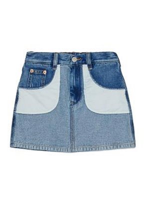MM6 MAISON MARGIELA: ニーレングススカート＆ミディ丈 - 膝丈/ミディスカート - ブルー