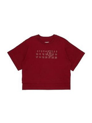 MM6 MAISON MARGIELA: T-shirts - T-Shirt - Rouge Brun