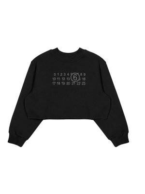 MM6 MAISON MARGIELA: Sweatshirts & Sweaters - Sweatshirt With Rhinestones