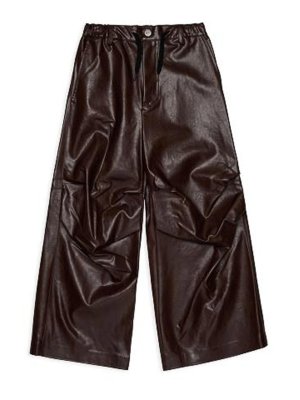 MM6 MAISON MARGIELA: Pantalons en cuir - Pantalons En Cuir - Marron