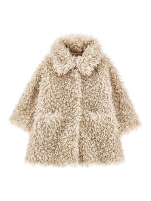 MONNALISA: Fourrure - Manteau En Fourrure - Crème
