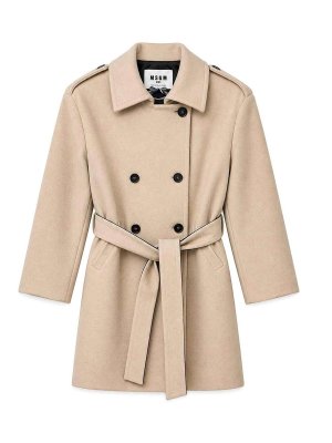 M.S.G.M. KIDS: cappotti al ginocchio - Cappotto Doppiopetto