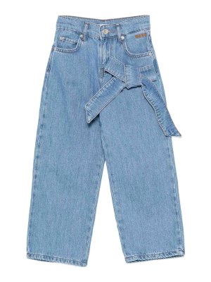 M.S.G.M. KIDS: Jeans à jambe droite - Jean Droit - Bleu