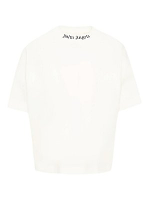 Palm Angels: T-shirts - T-Shirt - Crème