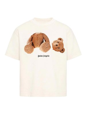Palm Angels: T-shirts - T-Shirt - Crème