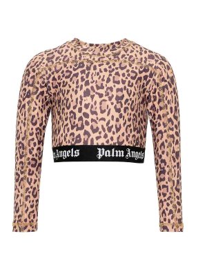 Palm Angels: T-shirts - T-Shirt - Braun