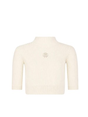 ROBERTO CAVALLI: Pull col rond - Pull Col Rond - Crème