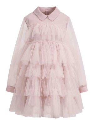 Simonetta: Knielange Kleider - Knielanges Kleid - Nude