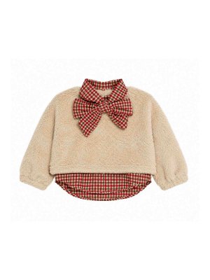 LULU BY MISS GRANT: crew necks - Faux Fur Pullover