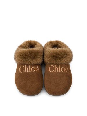 CHLOE': mules shoes - Sabot With Eco Fur