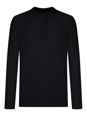 AMIRI: Strickpullover mit Rundhalsausschnitt - Rundhalspullover - Schwarz