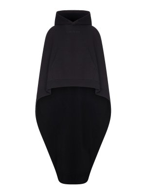 BALENCIAGA: Sweatshirts & Sweaters - Oversized Asymmetric Hooded Sweatshirt Cape