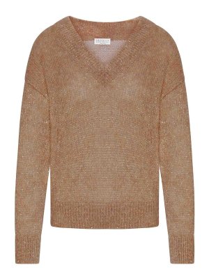 BRUNELLO CUCINELLI: crew necks - Dazzling English Half Rib Cotton Sweater