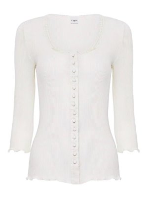 CHLOE': Tops y camisetas sin mangas - Top - Blanco
