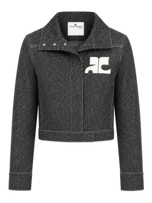 Courreges: Chaquetas denim - Chaqueta Vaquera - Negro