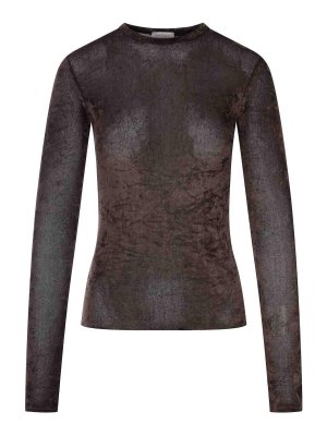 FORTE FORTE: t-shirt - T-shirt effetto velluto marmorizzato