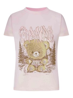 GANNI: Camisetas - Camiseta - Forest Teddy