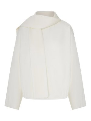 GIORGIO ARMANI: Strickpullover mit Rundhalsausschnitt - Rundhalspullover - Weiß