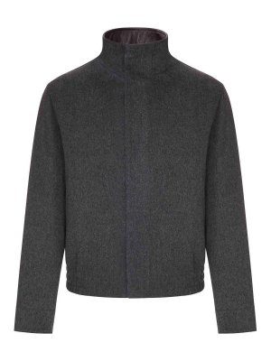 LARDINI: short coats - Loro Piana Fabric Blouson With High Collar