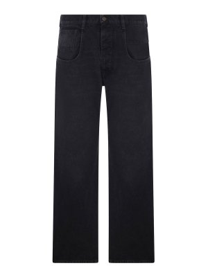 Maison Margiela: jeans dritti, a sigaretta - Jeans a gamba dritta in denim di cotone