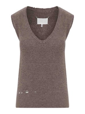 Maison Margiela: Chalecos - Chaleco - Color Carne Y Neutral