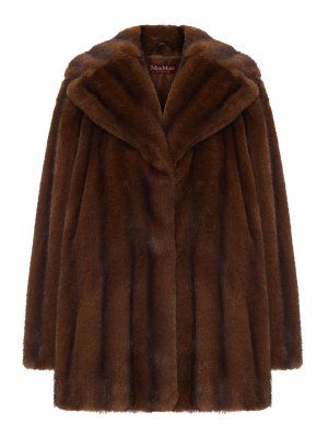 Max Mara: 毛皮＆シアリングコート - 毛皮/ムートンコート - ブラウン