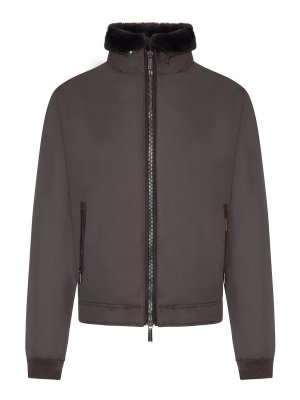 MOORER: bombers - Technical Fabric Bomber Jacket