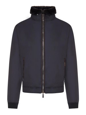 MOORER: bombers - Technical Fabric Bomber Jacket