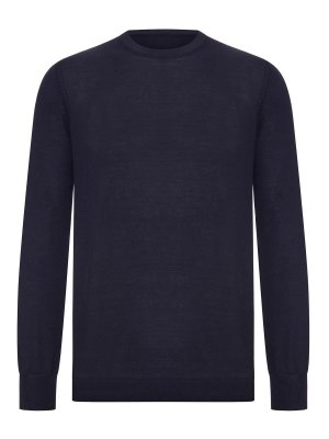 NOME: Strickpullover mit Rundhalsausschnitt - Rundhalspullover - Blau