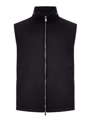 NOME: knee length coats - Padded Vest With High Collar