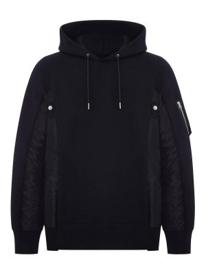 Sacai: Sweatshirts und Pullover - Sweatshirt - Schwarz
