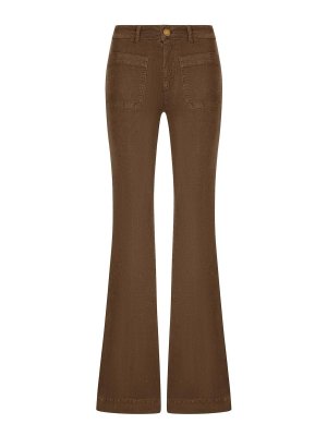 SEAFARER: flared jeans - Corduroy Flared Trousers With Patch Pockets