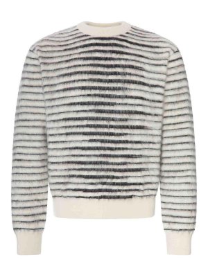 TOM FORD: crew necks - Striped Crew Neck Sweater With Hairy Effect