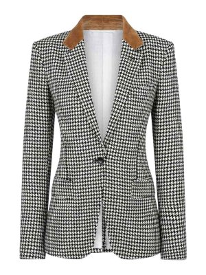 TOM FORD: casual jackets - Boyfriend Jacket In Houndstooth Cashmere