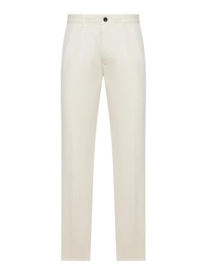 INCOTEX: Tailored & Formal trousers - Straight Leg Tailored Cotton Trousers