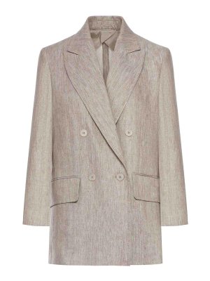 Max Mara: Blazer - Blazer - Color Carne Y Neutral