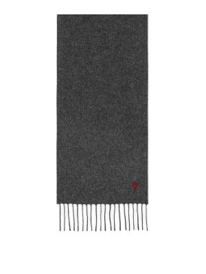 AMI PARIS: scarves - Ami De Coeur Scarf In Wool