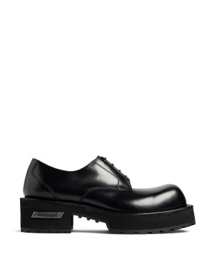 BALENCIAGA: classic shoes - Venom Derby In Black Calfskin