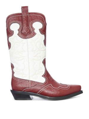 GANNI: Botas - Botas - Rojo