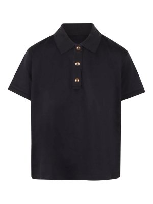 MONCLER: polo shirts - Cotton Polo Shirt with Contrasting Trim
