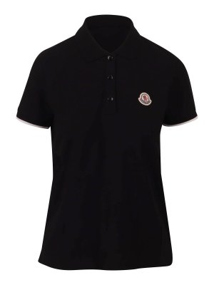 MONCLER: polo shirts - Cotton T-Shirt with Embroidered Logo