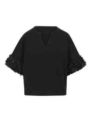 NOUMENO CONCEPT: t-shirt - T-Shirt Con Maniche Fiori 3D
