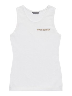 BALENCIAGA: Tops und Tank Tops - Top - Weiß