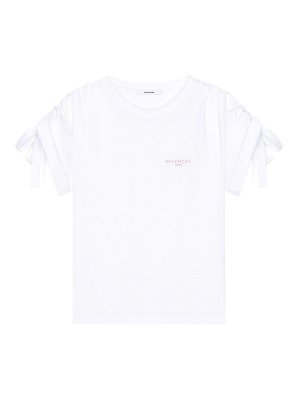 GIVENCHY: t-shirts - Cotton T-Shirt With Bows