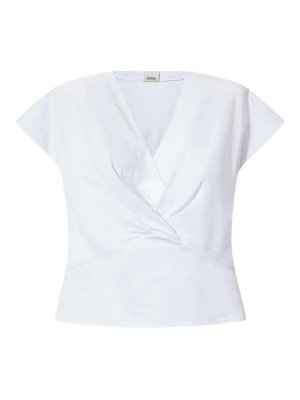 ISABEL MARANT: t-shirts - Nadrine Draped Cotton Jersey T-Shirt